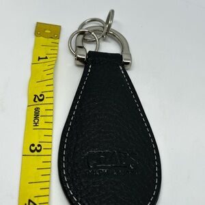 Chaps by Ralph Lauren Black Leather Key Holder